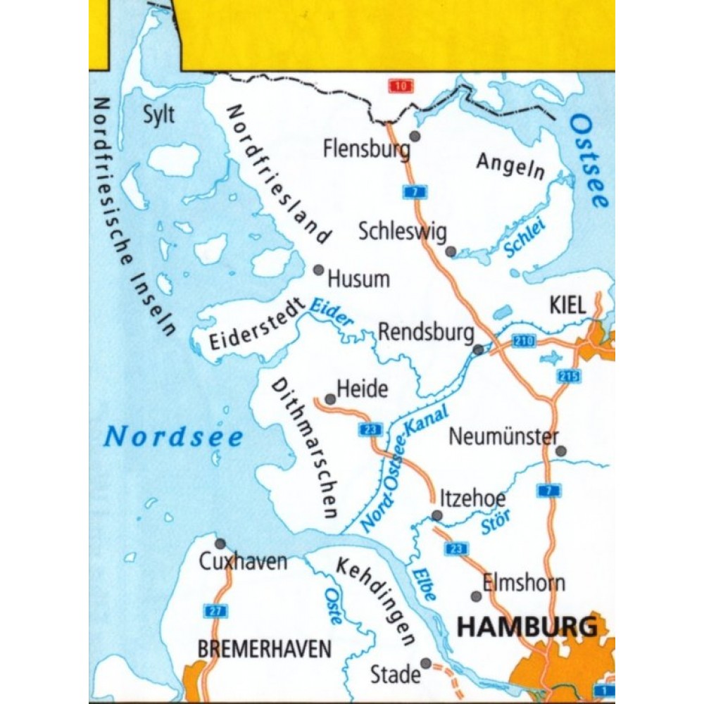 1 Cykelkarta Tyskland Nordfriesland Schleswig 1:150.000